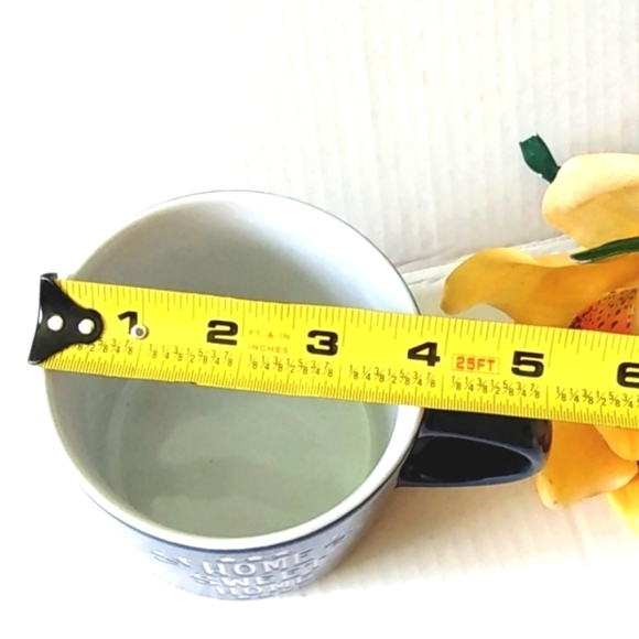 HOME SWEET HOME FARMHOUSE COFFEE MUG BLUE TEA CUP 16oz. NWOT - Picture 8 of 8